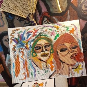 Vibrant Abstract Portrait Art Print